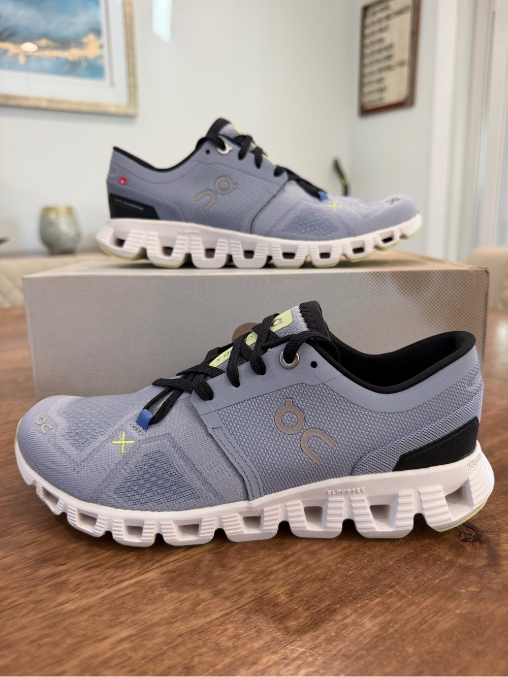 On Cloud X 3 Running Sneakers in Light Gray